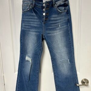 Risen Blue Distressed Jeans NWT size 9/29
